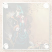 Viktorianisch Steampunk Couple Glasuntersetzer (Rückseite)