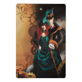 Viktorianisch Steampunk Couple Mini Klemmbrett (Rückseite)
