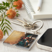 Viktorianisch Steampunk Couple Schlüsselanhänger (Vorderseite rechts)