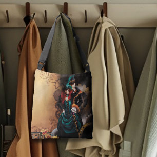 Viktorianisch Steampunk Couple Tragetaschen Mit Langen Trägern