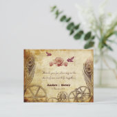 Viktorianisch Steampunk Danke Postcard Postkarte (Stehend Vorderseite)