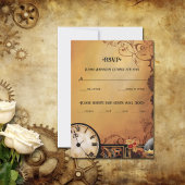 Viktorianisch Steampunk Elegance Couple RSVP Karte