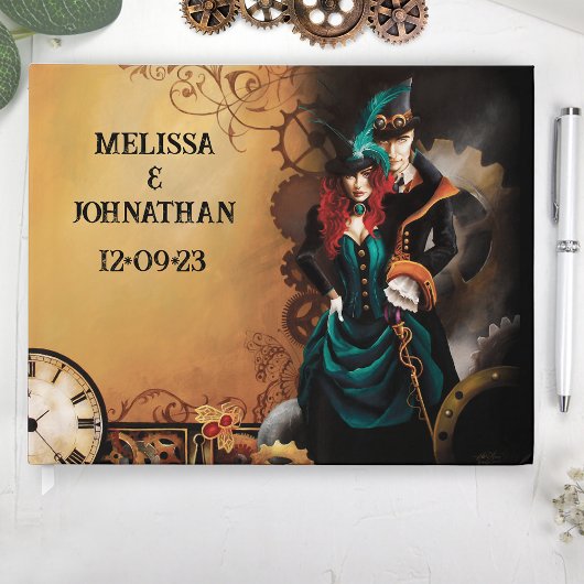 Viktorianisch Steampunk Elegance Wedding Gästebuch