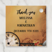 Viktorianisch Steampunk Elegance Wedding Geschenkanhänger (Rückseite)