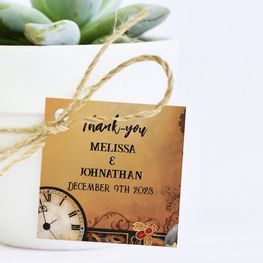 Viktorianisch Steampunk Elegance Wedding Geschenkanhänger