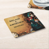 Viktorianisch Steampunk Elegance Wedding Rechteckiger Pappuntersetzer (angewinkelt)