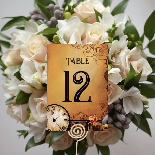 Viktorianisch Steampunk Elegance Wedding Tischnummer