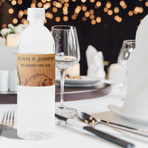 Viktorianisch Steampunk Elegance Wedding Wasserflaschenetikett