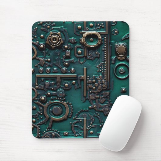 Viktorianisch Steampunk Gear Emerald Green Mousepad (Mit Mouse)