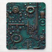 Viktorianisch Steampunk Gear Emerald Green Mousepad (Vorne)