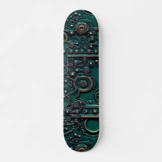 Viktorianisch Steampunk Gear Emerald Green Skateboard