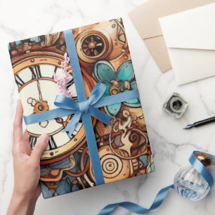 Viktorianisch Steampunk Geschenkpapier