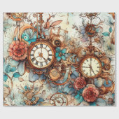 Viktorianisch Steampunk Geschenkpapier (Flach)
