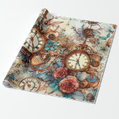 Viktorianisch Steampunk Geschenkpapier (Ungerollt)