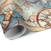Viktorianisch Steampunk Geschenkpapier (Rolleneckpunkt)