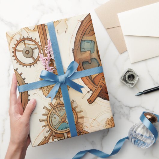 Viktorianisch Steampunk Geschenkpapier (Schenken)