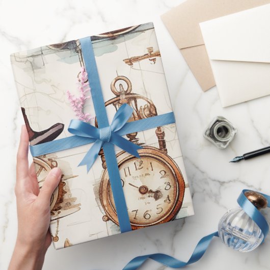 Viktorianisch Steampunk Geschenkpapier (Schenken)