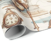 Viktorianisch Steampunk Geschenkpapier (Rolleneckpunkt)