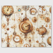 Viktorianisch Steampunk Geschenkpapier (Flach)