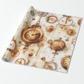 Viktorianisch Steampunk Geschenkpapier (Ungerollt)