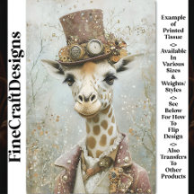 Viktorianisch Steampunk Giraffe, Top Hat CA5 Decou