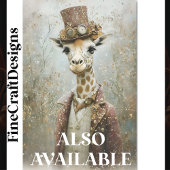 Viktorianisch Steampunk Giraffe, Top Hat CA5 Decou Seidenpapier