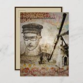 Viktorianisch Steampunk Inventor Scientist Telesco Einladungspostkarte (Vorne/Hinten)