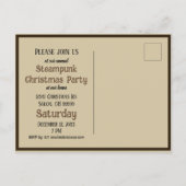 Viktorianisch Steampunk Inventor Scientist Telesco Einladungspostkarte (Rückseite)