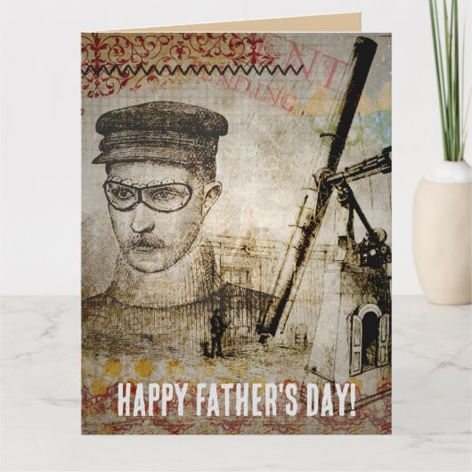 Viktorianisch Steampunk Inventor Scientist Telesco Karte (Vorderseite)