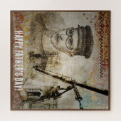 Viktorianisch Steampunk Inventor Scientist Telesco Puzzle (Horizontal)