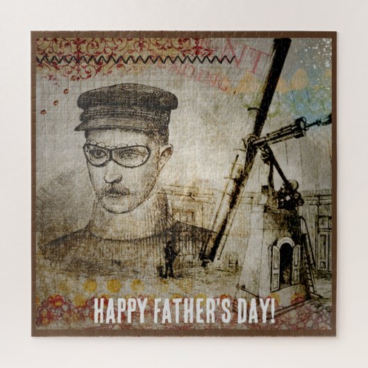 Viktorianisch Steampunk Inventor Scientist Telesco Puzzle (Vertikal)