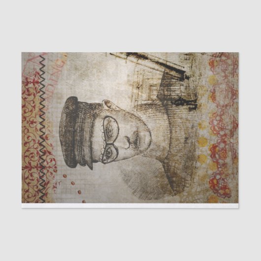 Viktorianisch Steampunk Inventor Scientist Telesco Seidenpapier (Vorderseite)