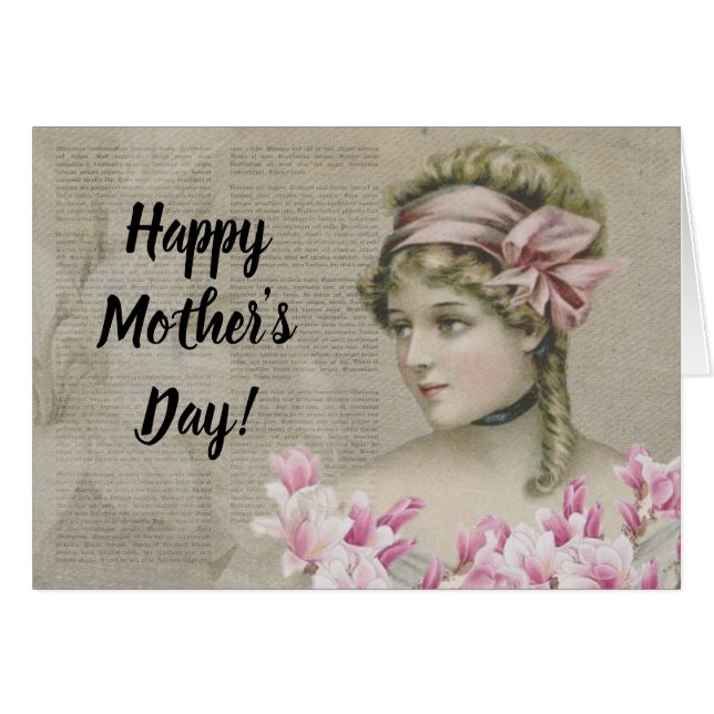 Viktorianisch Steampunk Lady Pink Newspapier (Vorderseite (Horizontal))