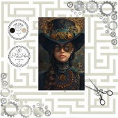 Viktorianisch Steampunk Portrait Andrea Decoupage Seidenpapier
