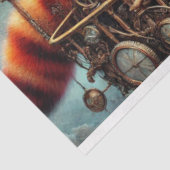 Viktorianisch Steampunk Red Panda Dreams Decoupage Seidenpapier (Ausschnitt)