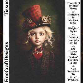 Viktorianisch Steampunk Ringmaster Girl CN2 Decoup Seidenpapier