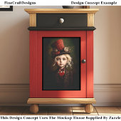 Viktorianisch Steampunk Ringmaster Girl CN2 Decoup Seidenpapier