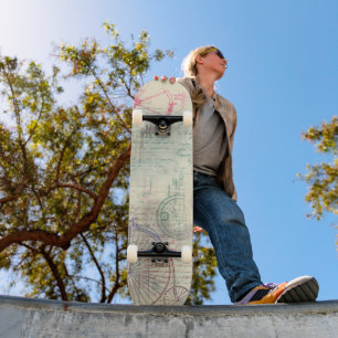Viktorianisch Steampunk Weibliche Weideland Skateboard
