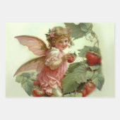 Viktorianisch "Strawberry Fairy" Geschenkpapier Set (Vorderseite 3)