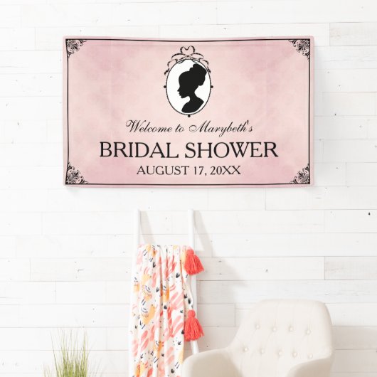 Viktorianisch Style 60er Cameo Brautparty Banner (Insitu)