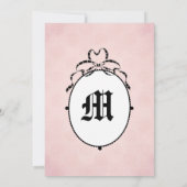 Viktorianisch Style 60er Cameo Bridal Dusche Einla Einladung (Rückseite)