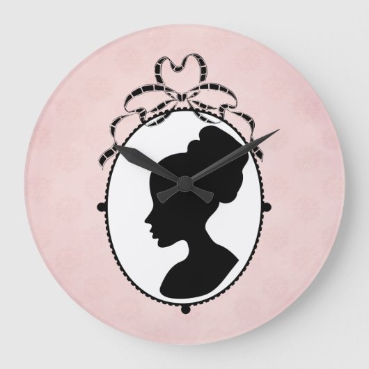 Viktorianisch Style 60er Cameo Große Wanduhr (Vorderseite)