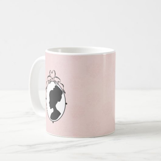 Viktorianisch Style 60er Cameo Kaffeetasse (Vorderseite Links)
