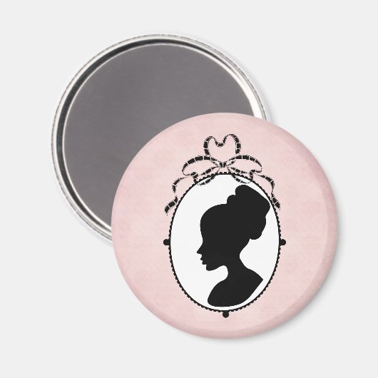 Viktorianisch Style 60er Cameo Magnet (Vorderseite/Rückseite)