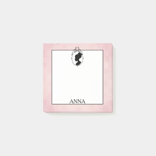 Viktorianisch Style 60er Cameo Post-It Notes Klebezettel (Vorderseite)