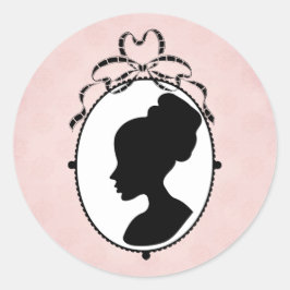 Viktorianisch Style 60er Cameo Runder Aufkleber