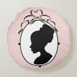 Viktorianisch Style 60er Cameo Rundes Kissen