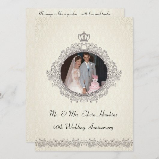 Viktorianisch Style 60th Anniversary Celebration Einladung (Vorne/Hinten)