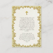 Viktorianisch Style Gold Frame Wedgebet Card Platzkarte (Rückseite)