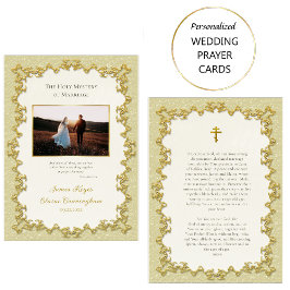 Viktorianisch Style Gold Frame Wedgebet Card Platzkarte